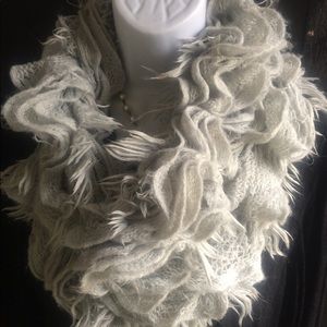 Infinity Scarf-Curly Gray Texture